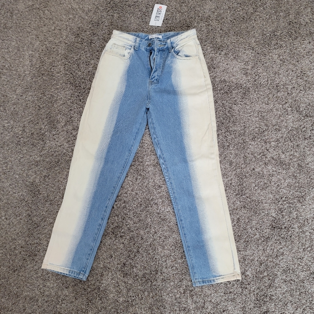 NWT * 12th Tribe Medium White Wash Jeans Bootcut